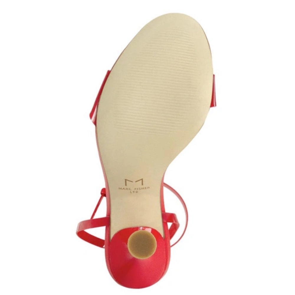 Marc Fisher Calisty Red Strappy Heeled Sandal - Picture 6 of 9